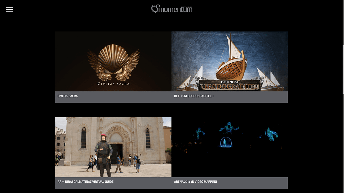 Momentum Studio - Multimedia page